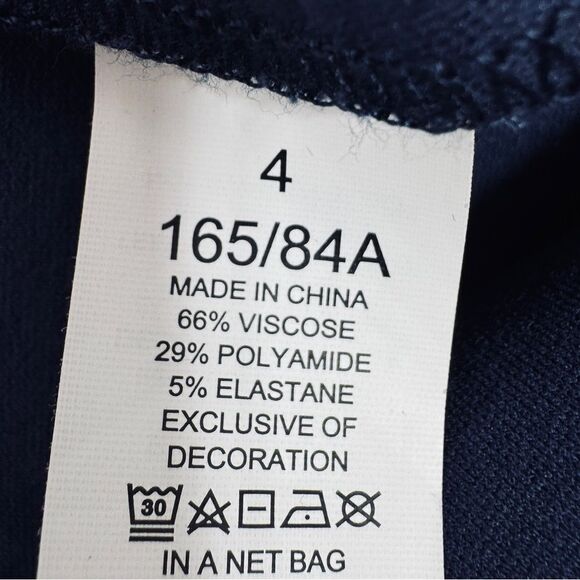 Kate Spade Eyelet Cutwork Sleeveless Ponte Knit Dress Blue 4 Fit Flare A Line - Picture 13 of 15